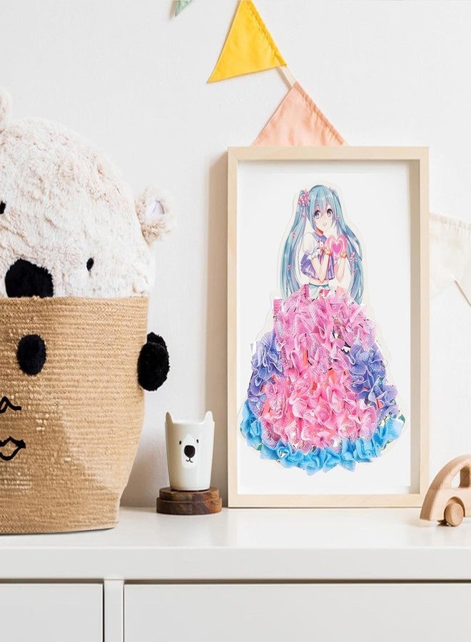 Kidology Princess DIY Mosaic Art & Painting Kit for Girls - Fun Poke Art Dress Decoration Activity with Colorful Textured Pieces, Creative Hand-Painted Craft Toy for Girls, Perfect for Birthday Gifts - Image 5